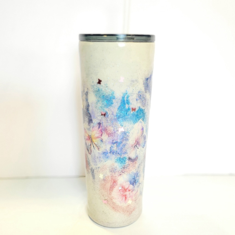 Hand Crafted Ozark Trail 30 Oz Floral Butterfly Tumbler